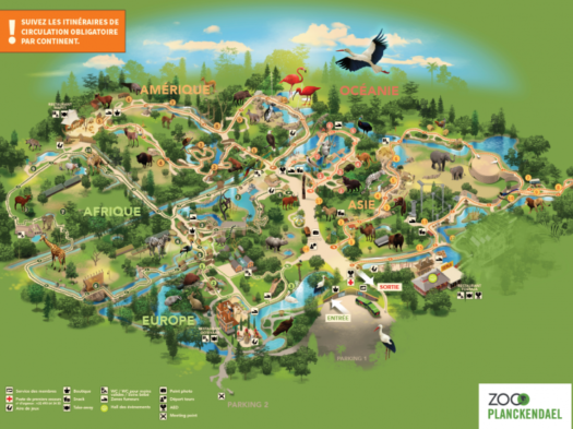 La carte du parc