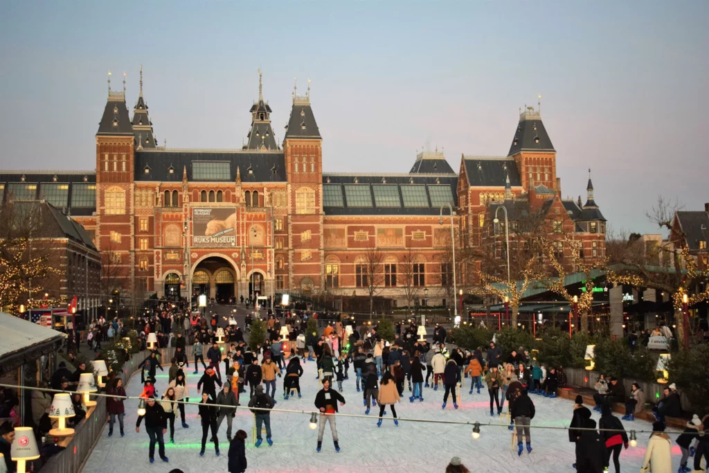 Le Rijksmuseum et la patinoire
