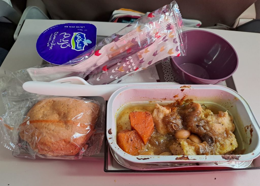 Le repas dans l'avion